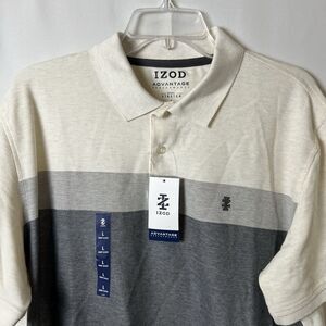 Izod NWT The Advantage Polo Shirt Mens Large Golf Wicking Athletic Rugby